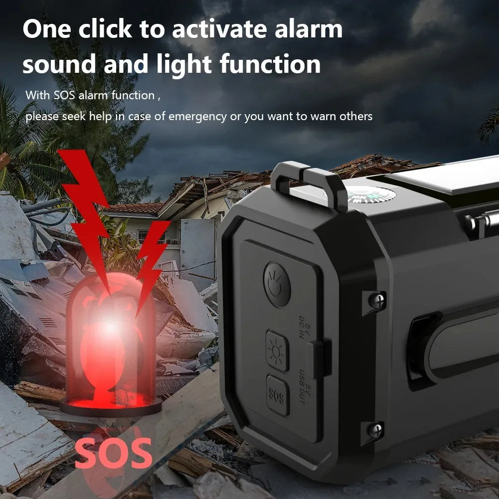 Nödfallssolradion med handvev – 10000 mAh powerbank