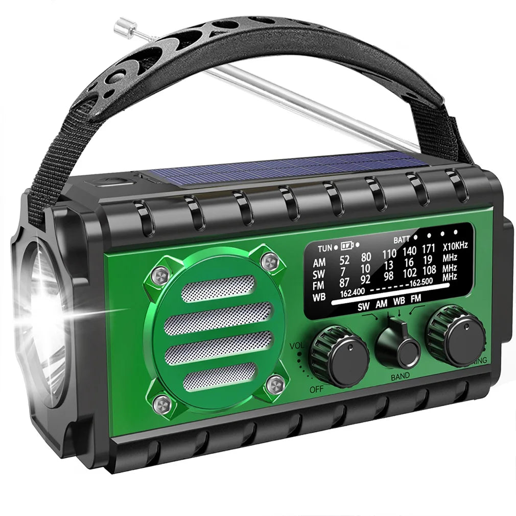Nödradio med solceller, 20 000 mAh