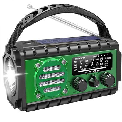 Nödradio med solceller, 20 000 mAh