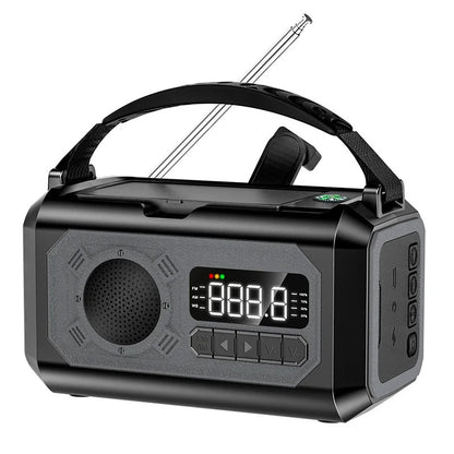 Nödradio på 12000 mAh med dubbla solpaneler och handvev (AM/FM/NOAA)